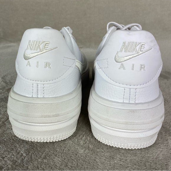Nike Air Force 1 PLT.AF.ORM DJ9946-100 Womens 9.5 Triple White Running Shoes - Picture 7 of 12